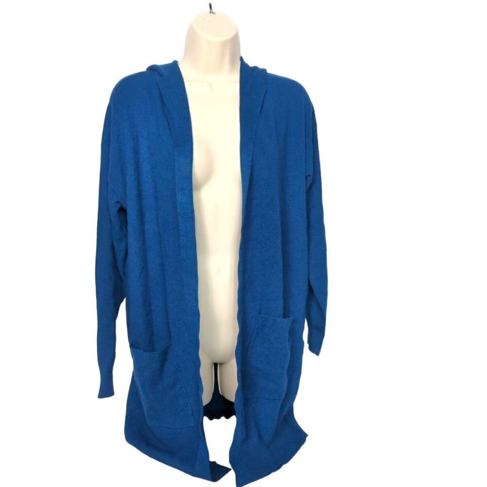 Yibock Women's Knit Cardigan Navy Blue Sweater Small